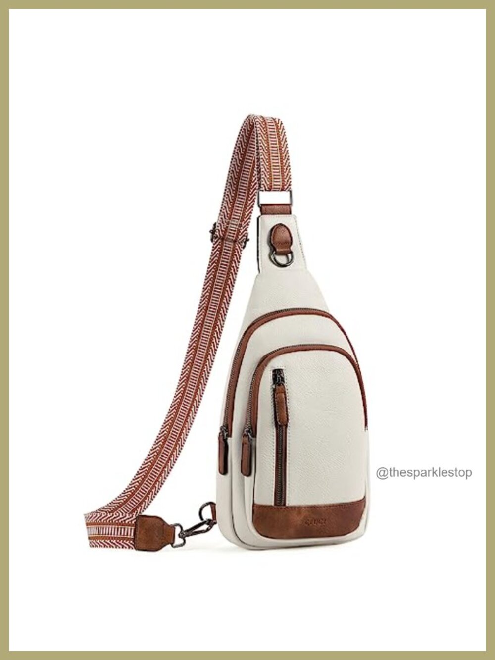 Faux Leather Sling Backpack Crossbody Bag for Women - Anti-Theft Travel Daypack